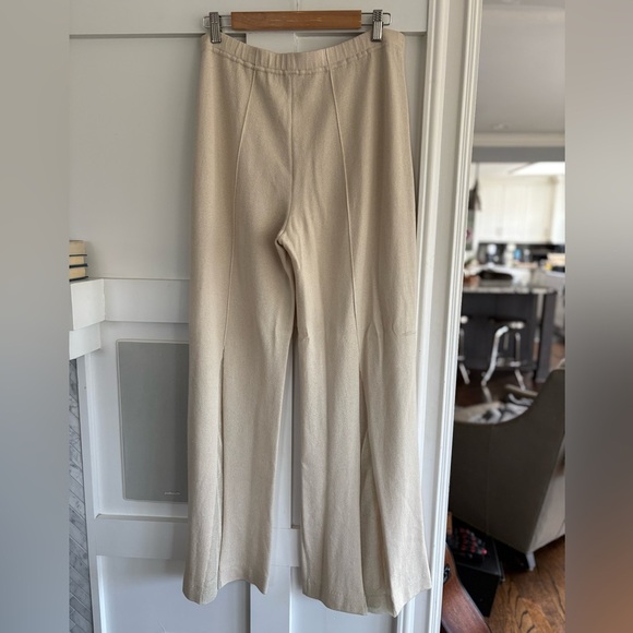 St. John Evening Knit Palazzo Pants in Cream - Picture 5 of 10